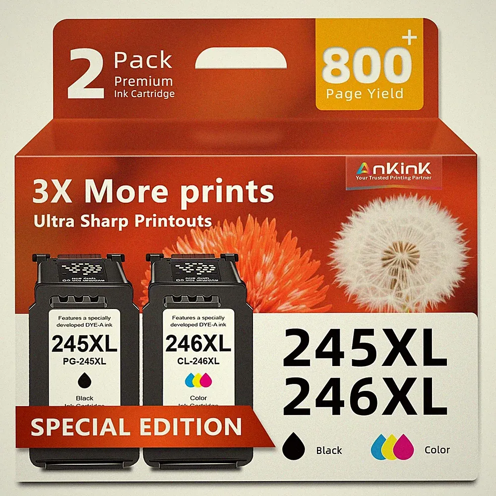 245XL 246XL Combo Pack Replacement for Canon Ink 245 and 246 XL Fit for Canno...