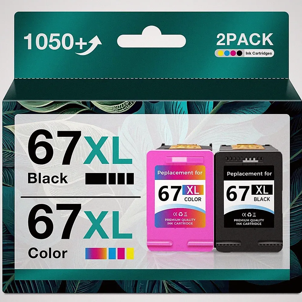 67 Ink Cartridges Black Color Combo Pack - Deskjet 4100 2700 Ink Cartridges (...