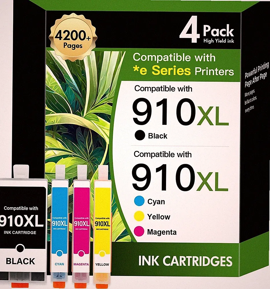 910XL 910 8025e 8015e Ink Cartridges Combo Pack Replacement for HP Printer 910 X