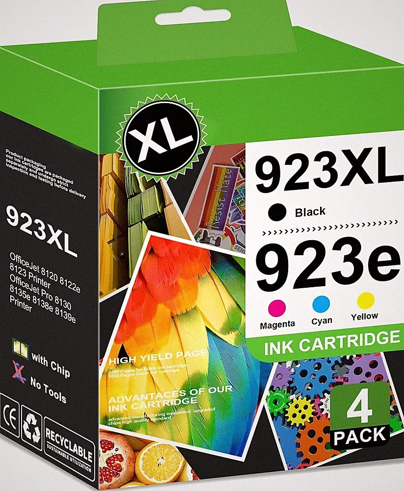923XL / 923E Ink Cartridge Replacement for HP OfficeJet & OfficeJet Pro Printers