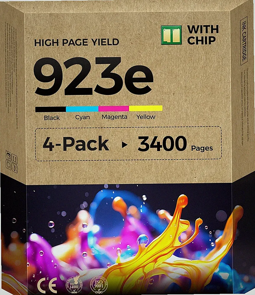 923XL Ink Cartridges Replacement for HP 923XL 923E 923 Ink cartridges Combo Pack
