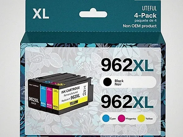 962XL Ink Cartridges Combo Pack High-Yield Compatible Replacement for HP 962 Ink