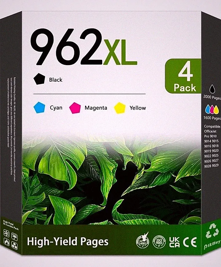 962XL Ink Cartridges Combo Pack High Yield Replacement for HP 962 XL Ink...