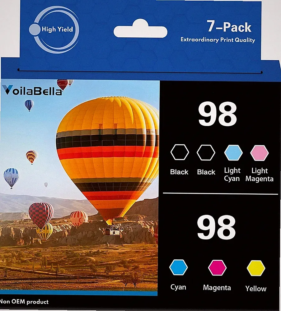 98 High Yield Ink Cartridges Combo Pack 98 Artisan Printer 7-Pack 7 8 Series