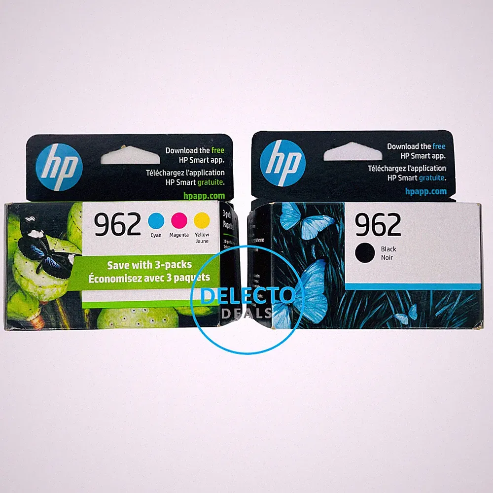 GENUINE 4-PACK HP 962 BLACK & COLOR INK OFFICEJET PRO 9010 SEALED BOX