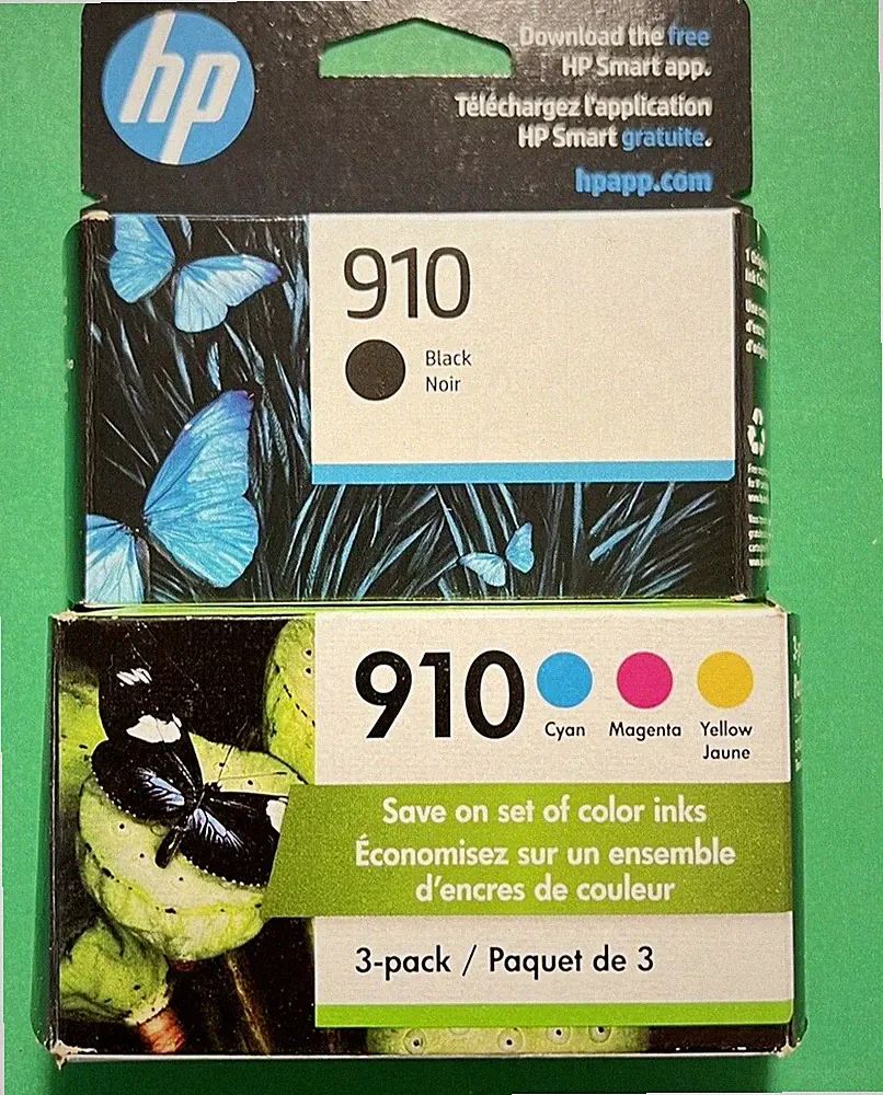 Genuine HP 910 B/C Ink Cartridge Combo-B/C/M/Y/ for HP8020 8035 Printer-OEM-4PK