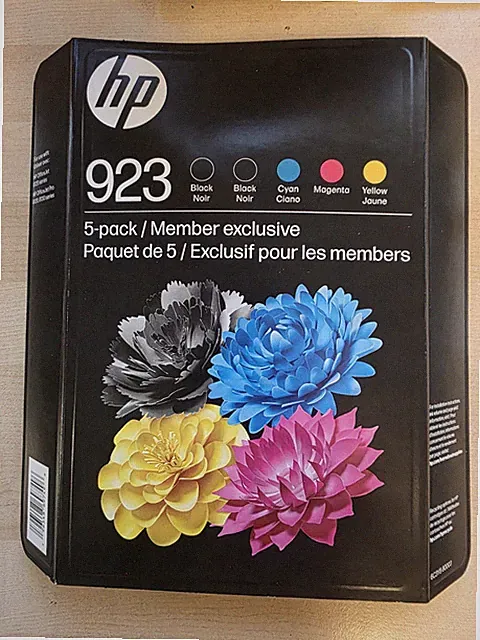 GENUINE HP 923 5-PACK 2 Black, C/M/Y Ink Cartridges Exp 12/2027 6C3Y8BN
