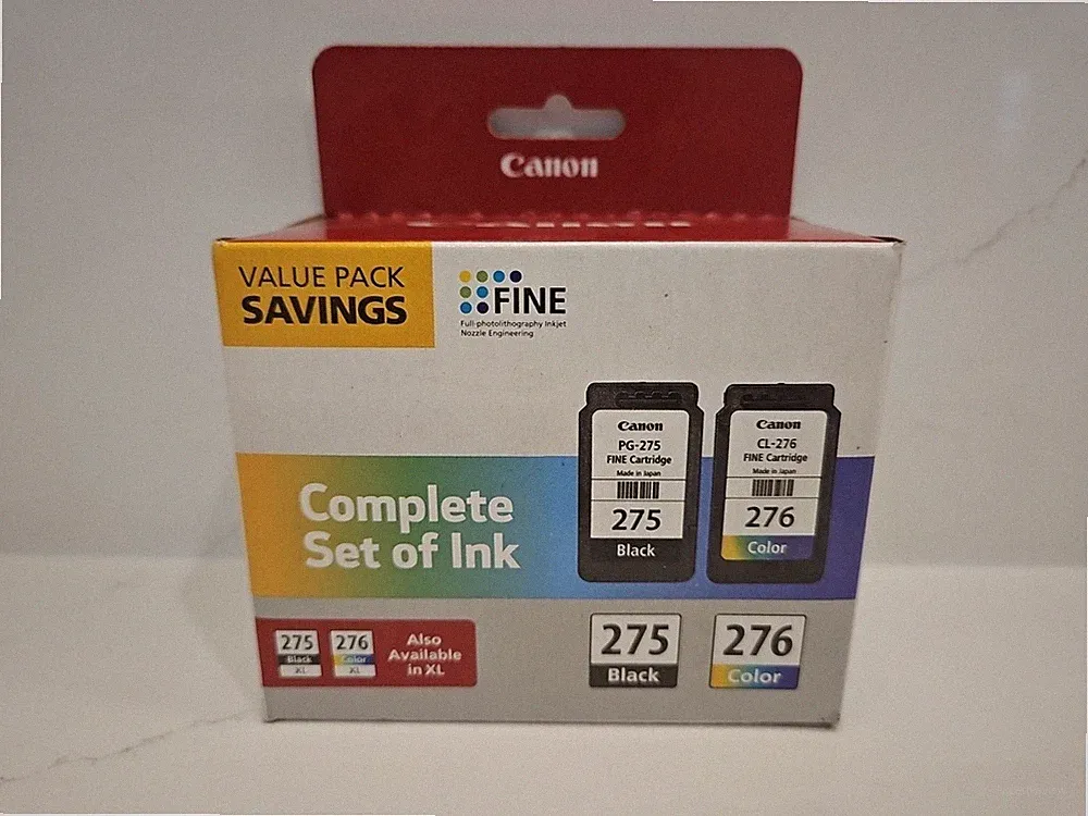 Genuine Ink Cartridge Combo Pack Black and Color for PIXMA Printers 275 276