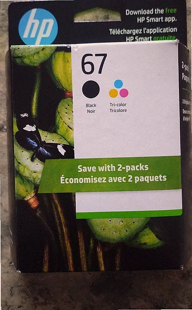HP 67 Ink Combo 2Pack Black & Tri-color, Standard Yield (3YP29AN) Sealed Package