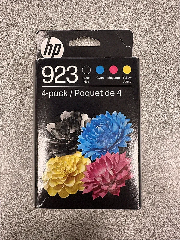 HP 923 Black/Cyan/Magenta/Yellow Standard Yield Ink Cartridges 4 Pack 7472