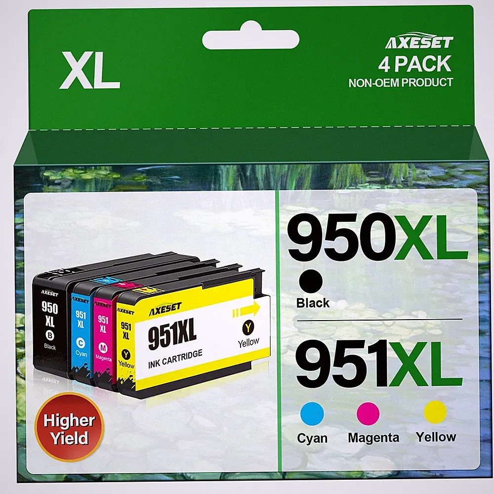 HP 950XL 951XL Ink Cartridges Combo Pack Black Cyan Magenta Yellow 4 Pack