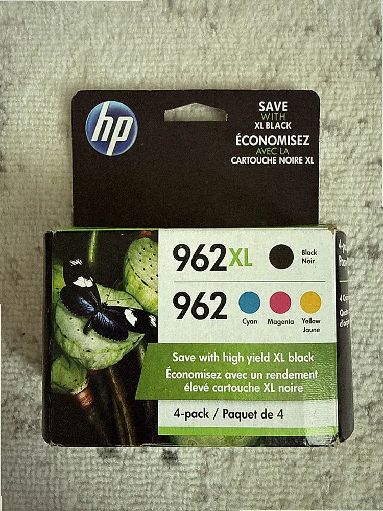 HP 962XL Black 962 Cyan Magenta Yellow Genuine Ink 4 Pack 3JB34AN - EXP Nov 22