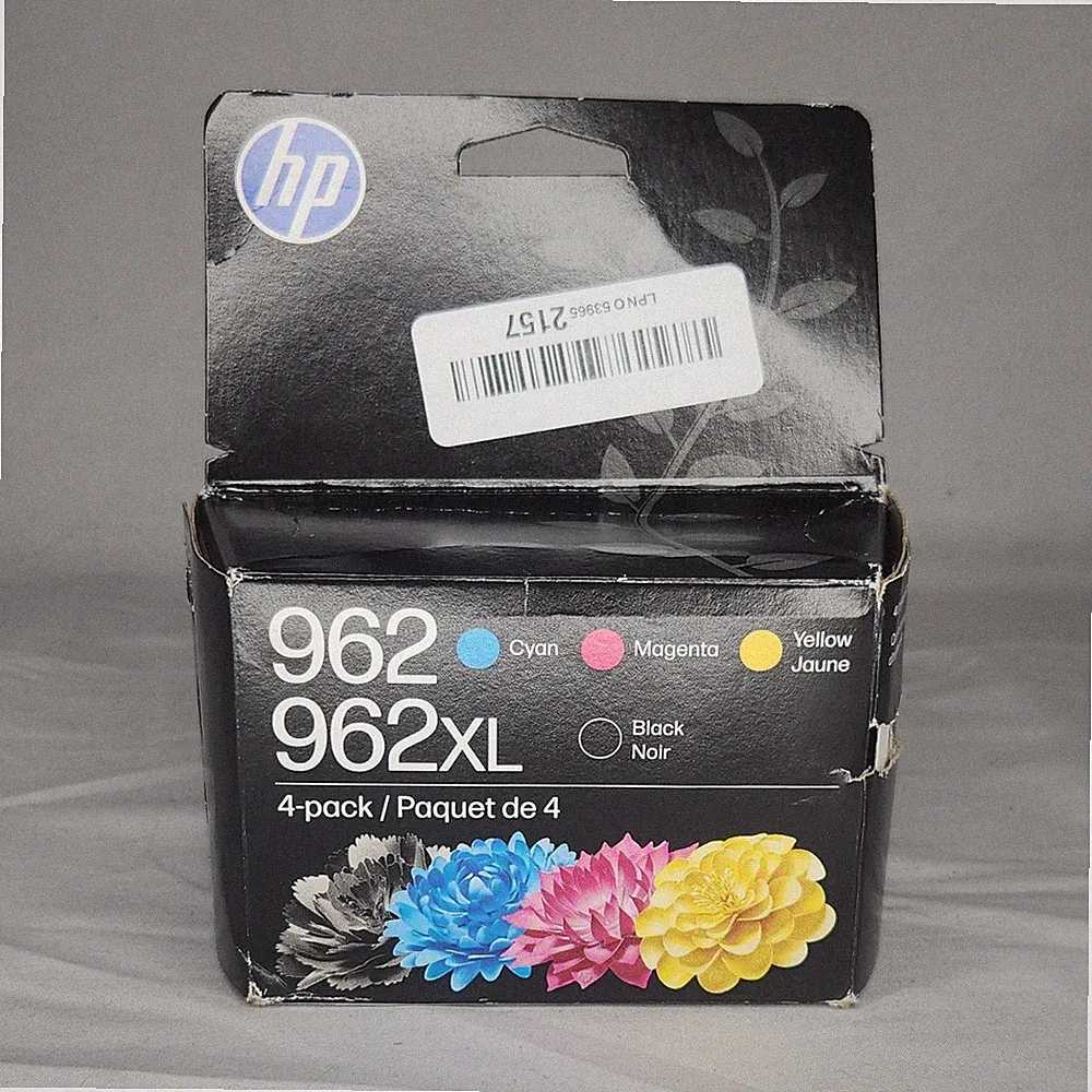 HP 962XL OEM Ink Cartridge Combo Pack CMYK Black Cyan Magenta Yellow 3JB34AN