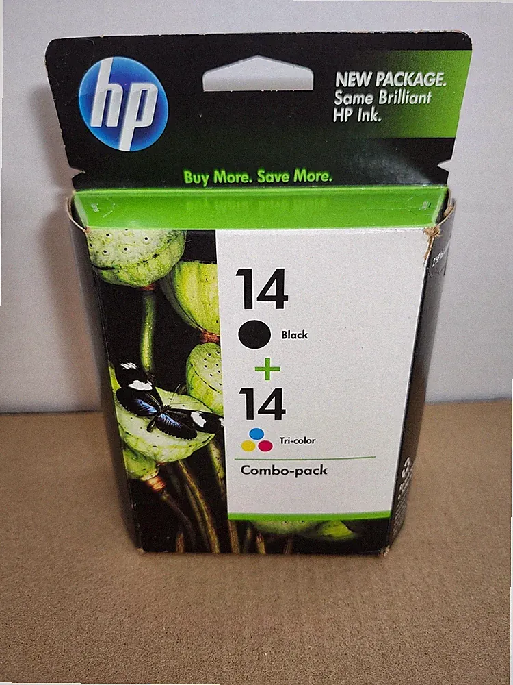 HP COMBO -PACK OF INK 14 BLACK 14 TRI-COLOR , HP C9337FN OPTION 140 ONLY 2 CART.