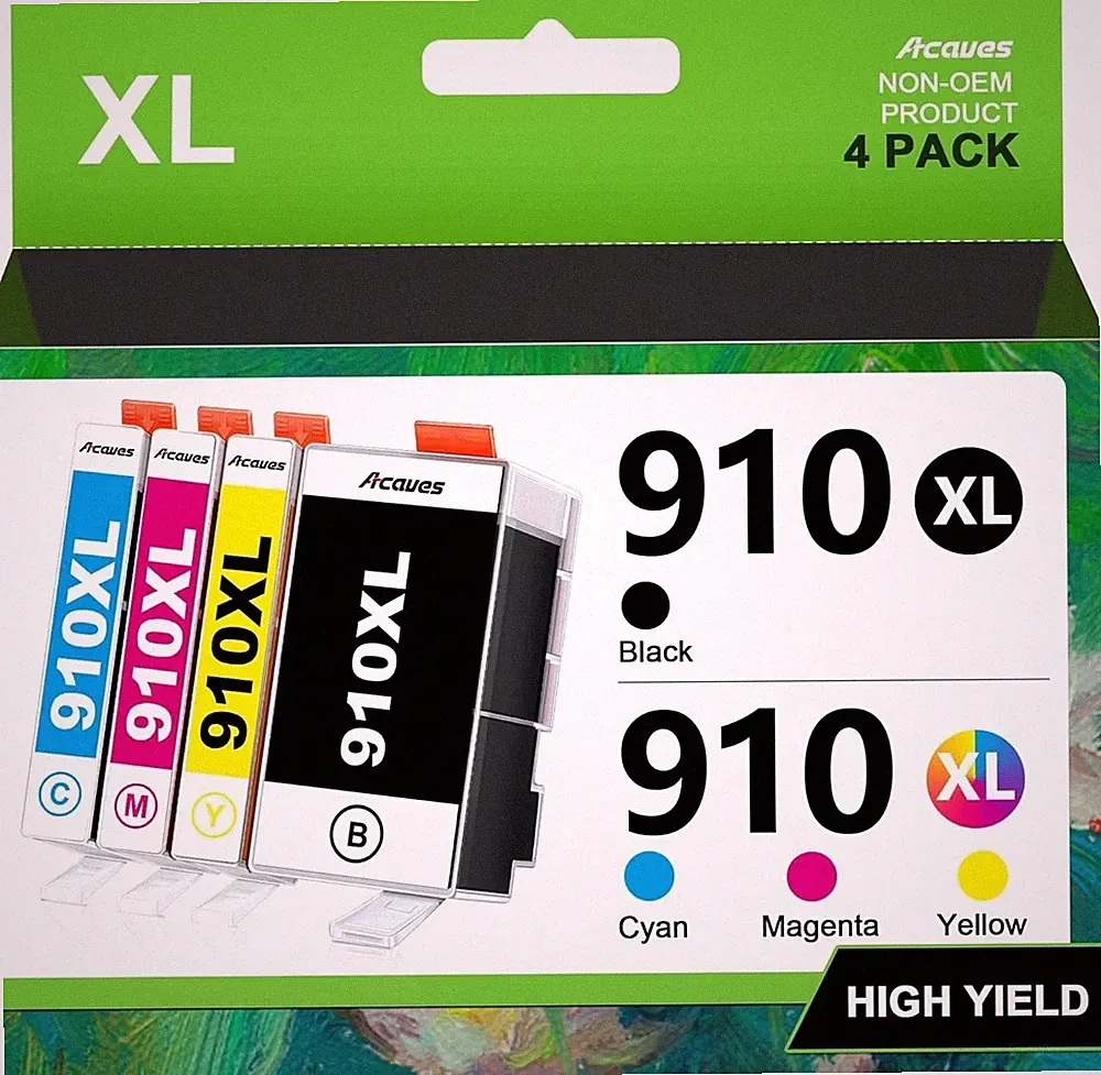 Ink Cartridge 910XL Combo Pack Black & Color for HP OfficeJet 8020 8025 8035