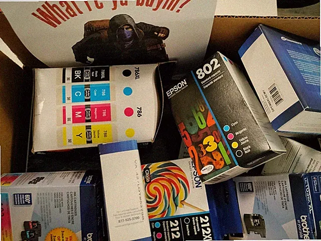 Mixed Lot of Epson, Brother & HP Printer Ink – New, Open Box & Lightly Used item