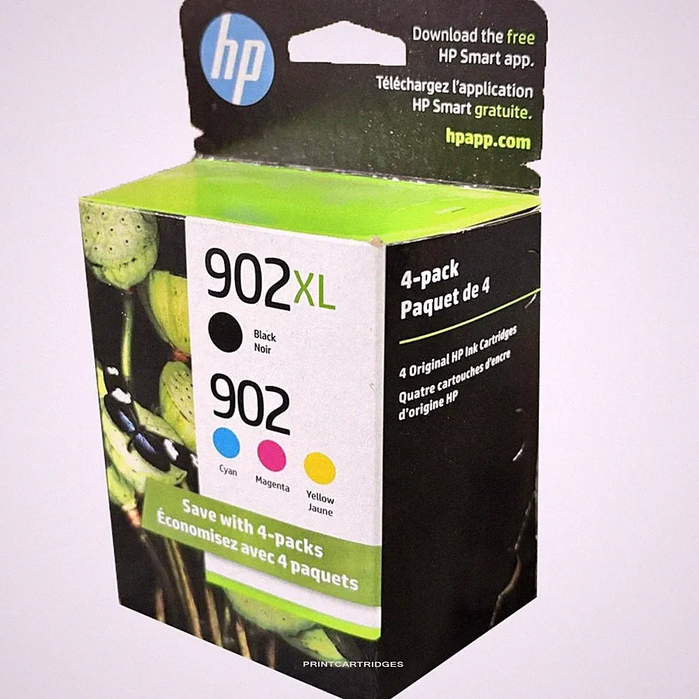 New Genuine HP 902XL Black HP 902 Regular Color Ink Cartridges Reatail Box