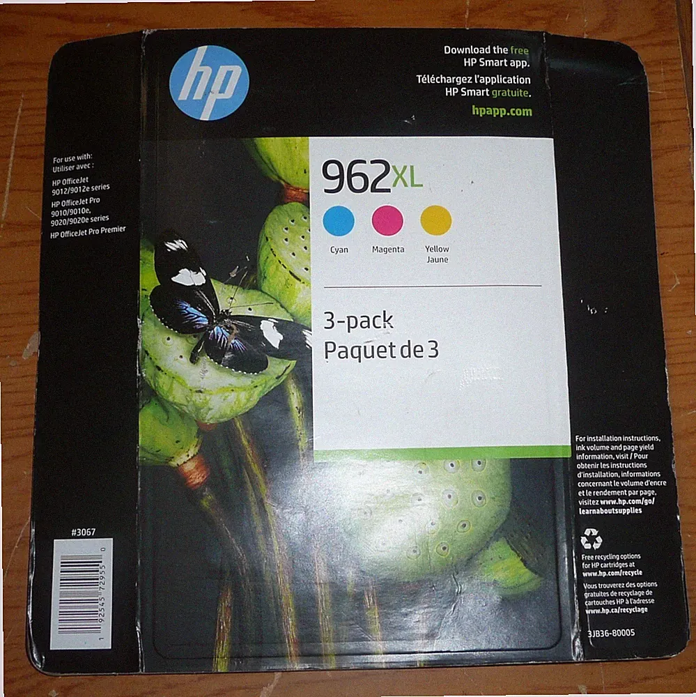 New Genuine HP 962XL Color Ink Cartridge Combo Pack 3JB36BN 2025