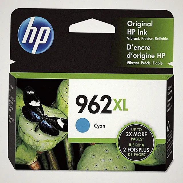 New Open Box HP 962XL High Yield Cyan Original Ink Cartridge, 3JA00AN
