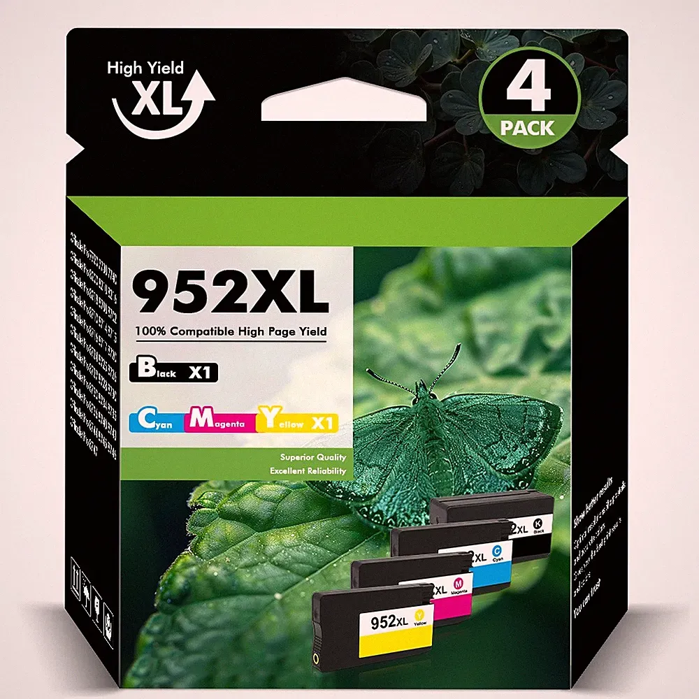 Printer Ink 952 XL 952XL Ink Combo Pack for HP OfficeJet Pro 7740 8710 8715 -4PK