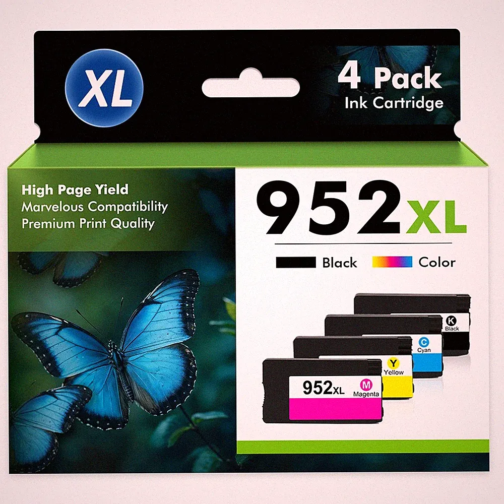 Printer Ink 952 XL 952XL Ink Combo Pack for HP OfficeJet Pro 7740 8715 8710 -4PK
