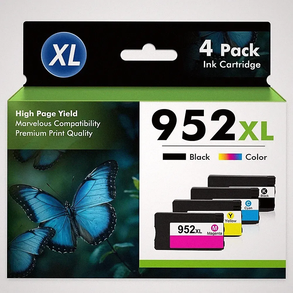 Printer Ink 952 XL 952XL Ink Combo Pack for HP OfficeJet Pro 8210 8715 8720 -4PK