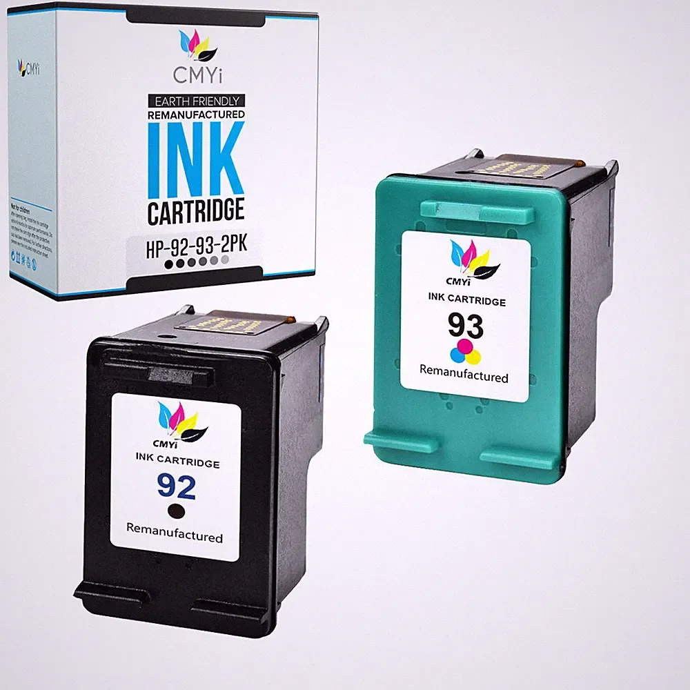 Replacement Ink Cartridge HP 92 93 Black Color Combo Pack High Yield